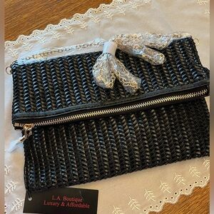 Urban Expressions Black Woven Purse